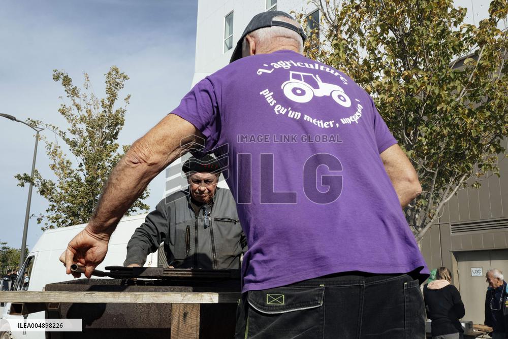 Farmers Mobilize Against Macron In Toulouse - France