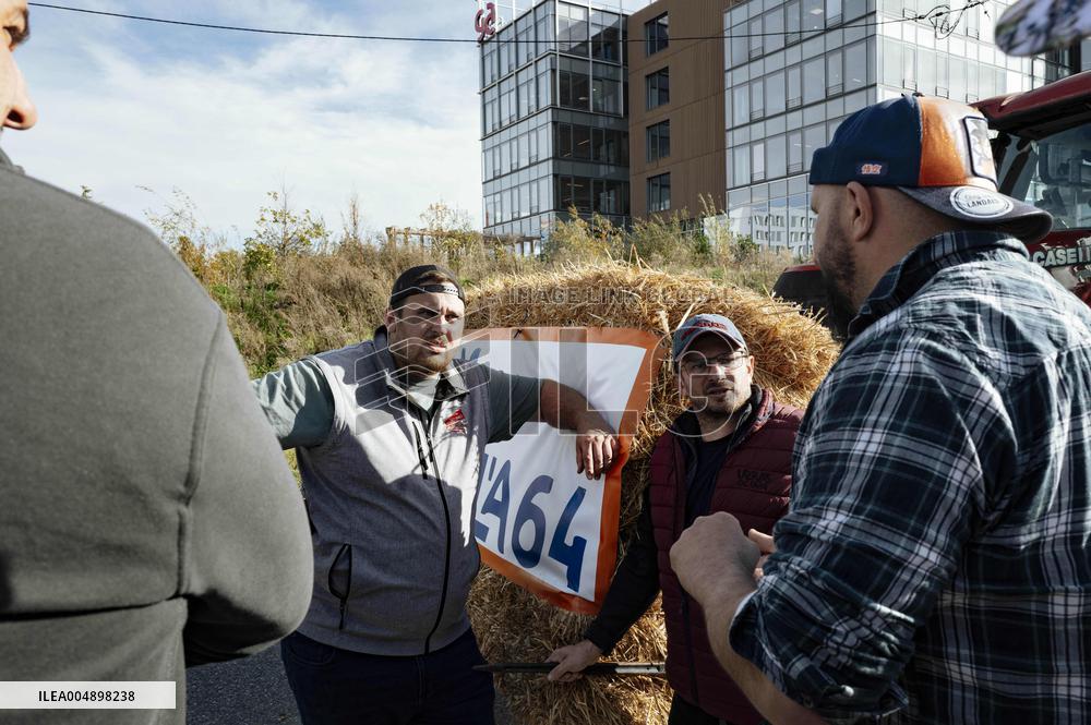 Farmers Mobilize Against Macron In Toulouse - France