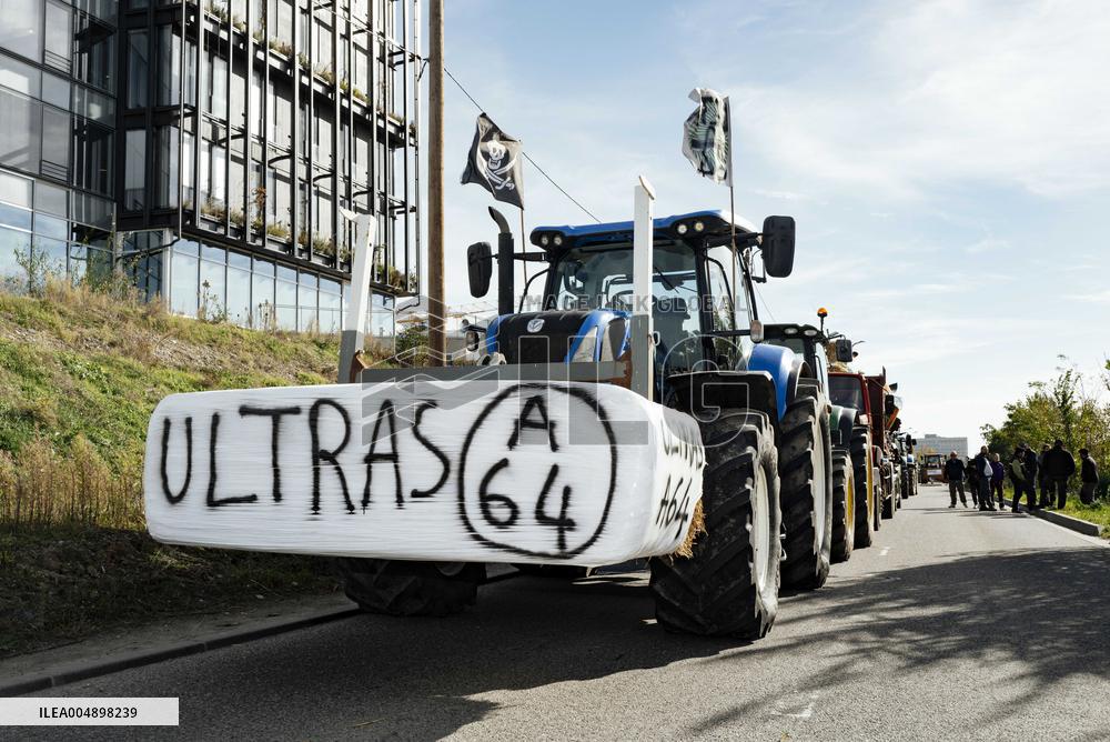 Farmers Mobilize Against Macron In Toulouse - France