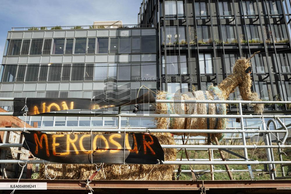 Farmers Mobilize Against Macron In Toulouse - France