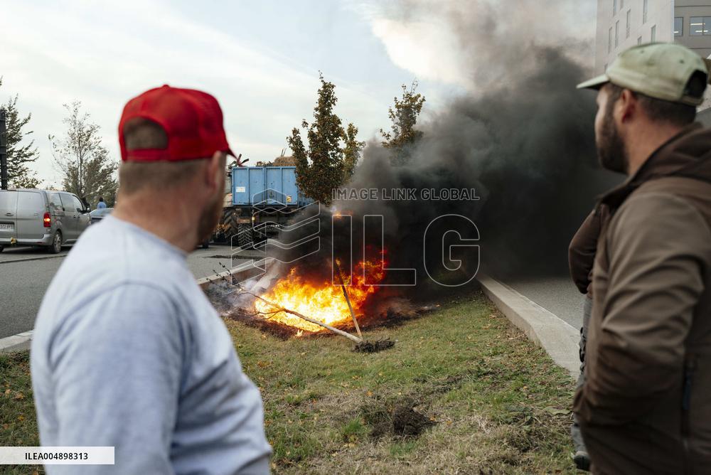 Farmers Mobilize Against Macron In Toulouse - France