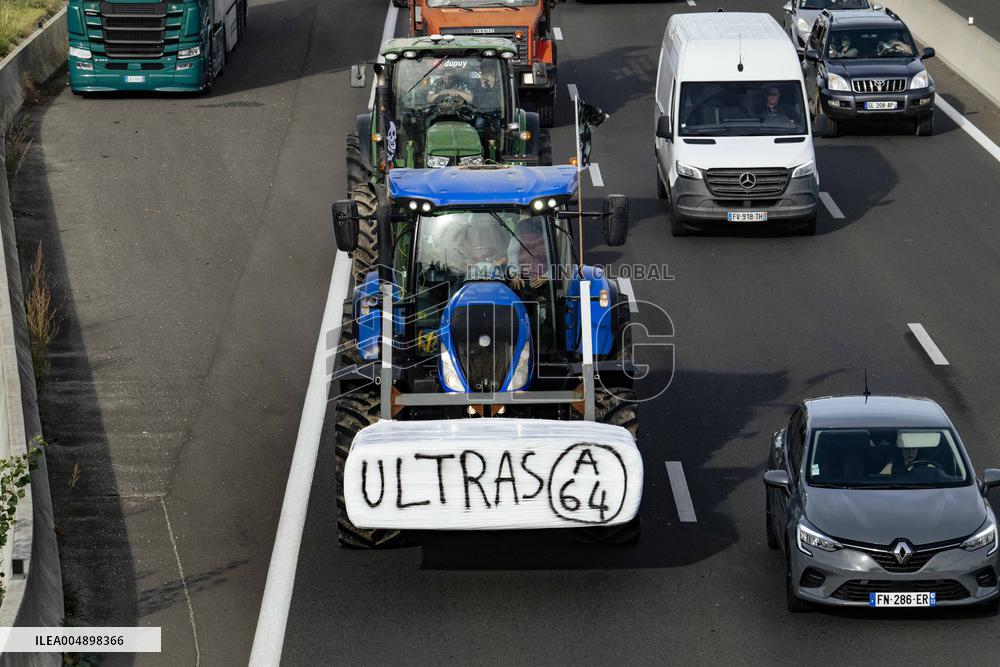 Farmers Mobilize Against Macron In Toulouse - France