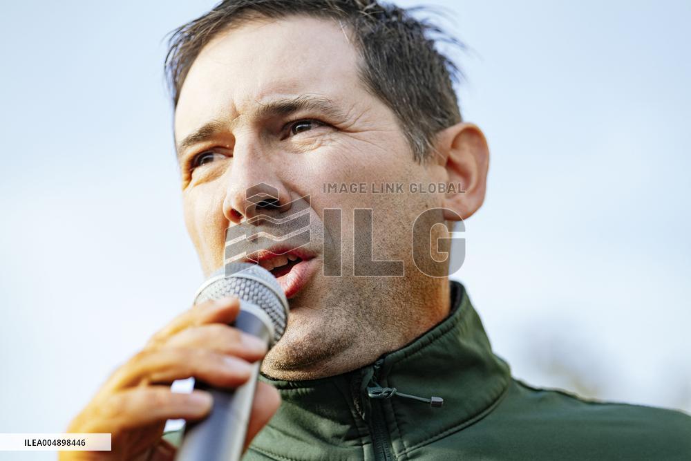 Farmers Mobilize Against Macron In Toulouse - France