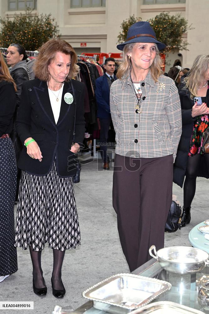 Infanta Elena Visits Nuevo Futuro 2025 Flea Market - Madrid