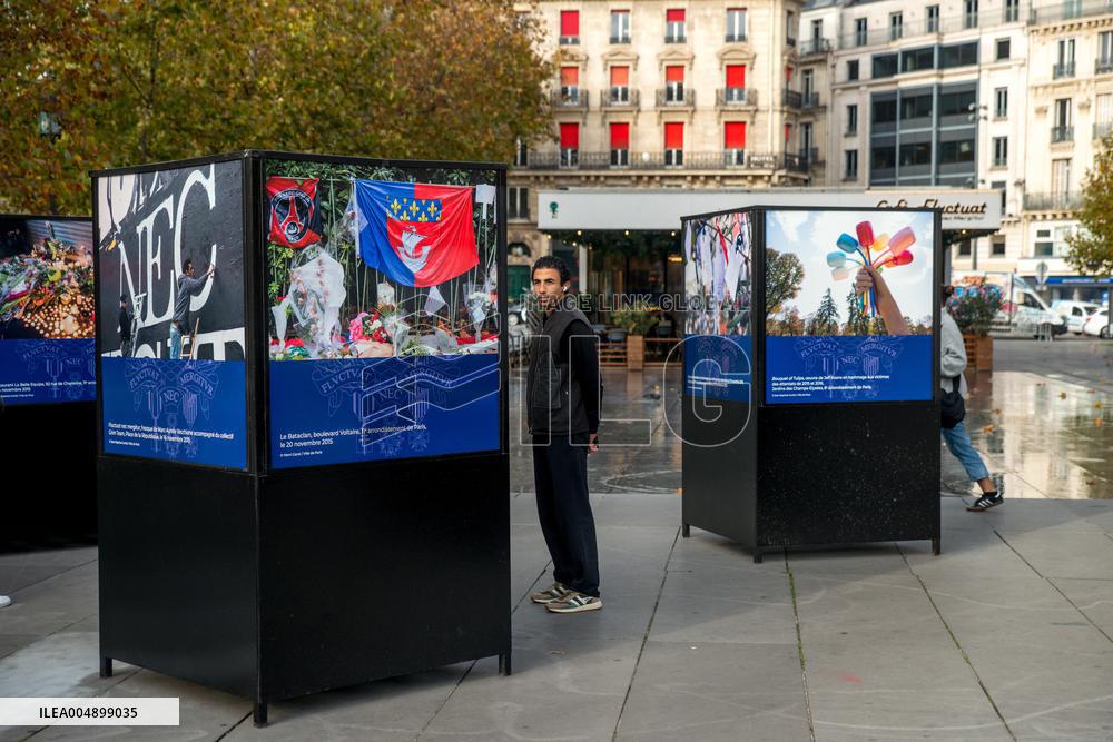 Tribute to November 13 at Republique Square - Paris