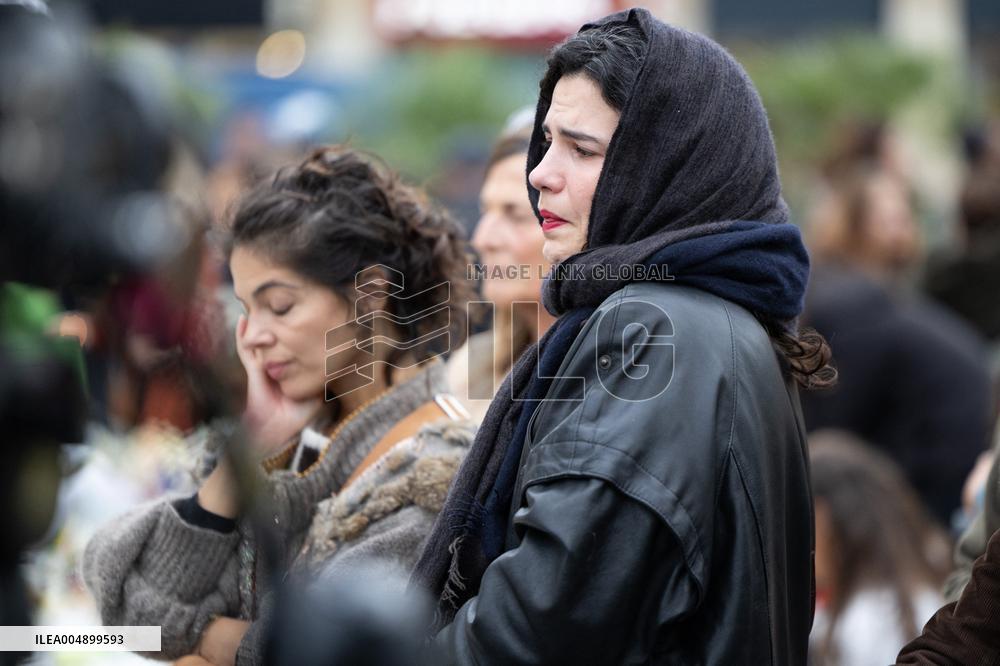 13 november memorial at the Place de la Republique - Paris