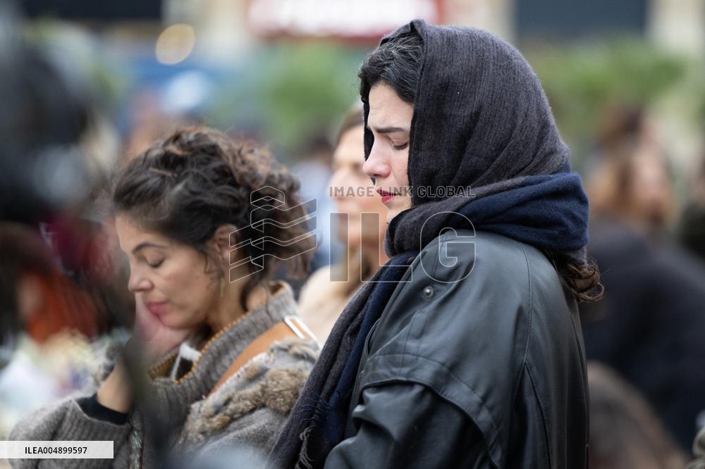 13 november memorial at the Place de la Republique - Paris