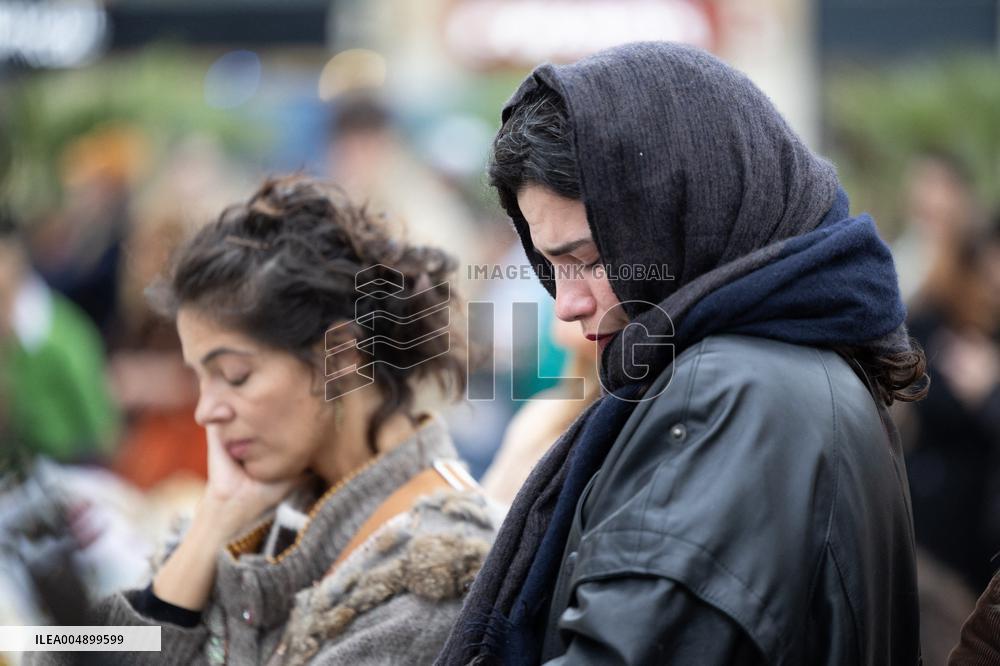 13 november memorial at the Place de la Republique - Paris