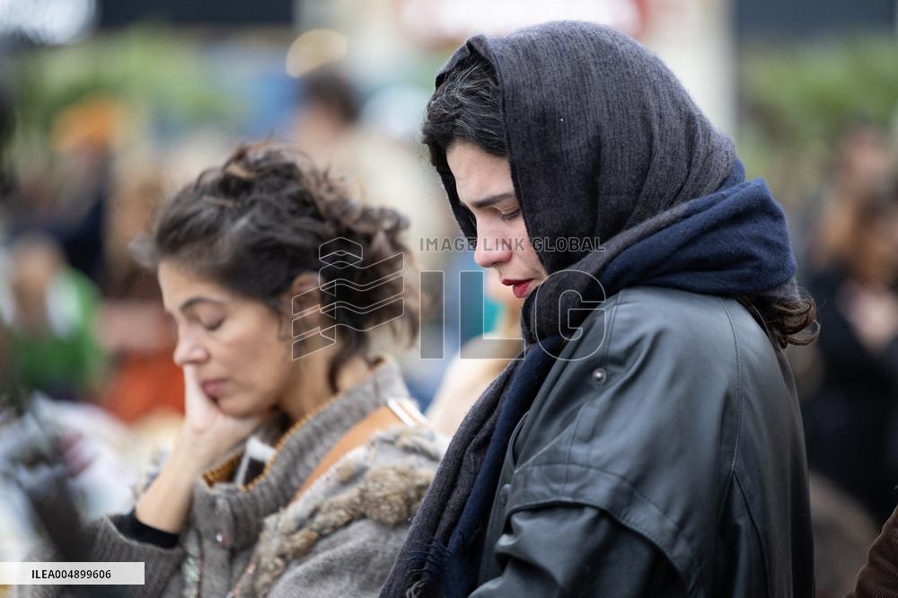 13 november memorial at the Place de la Republique - Paris
