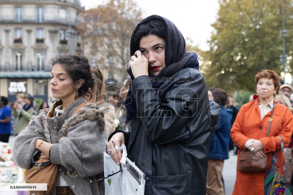 13 november memorial at the Place de la Republique - Paris