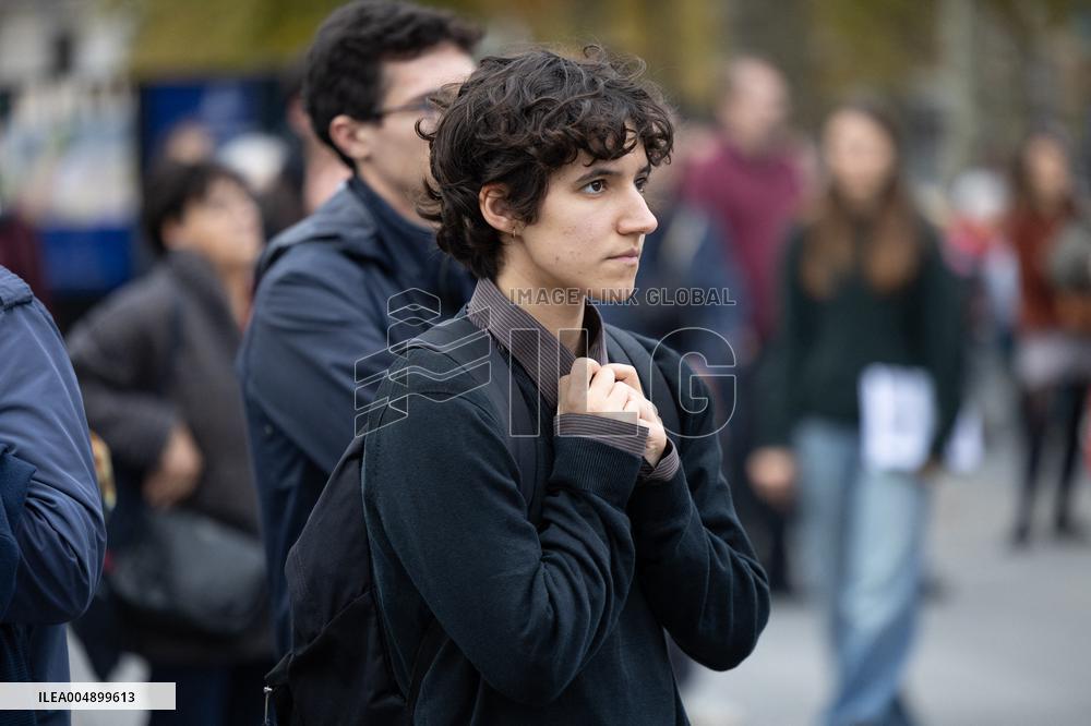 13 november memorial at the Place de la Republique - Paris