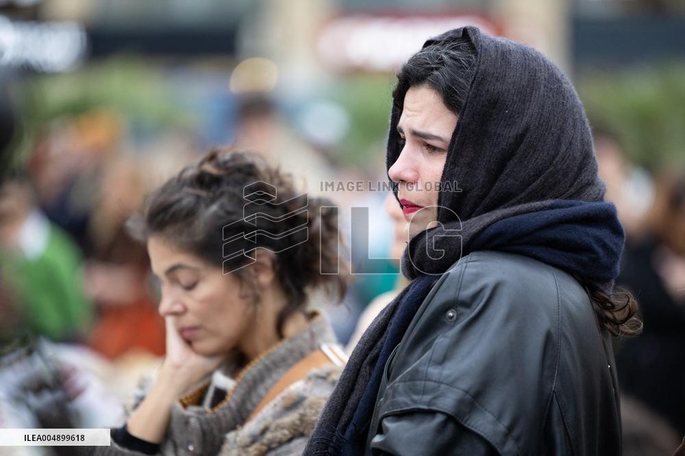 13 november memorial at the Place de la Republique - Paris