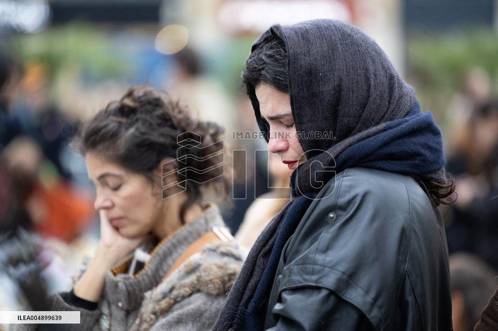 13 november memorial at the Place de la Republique - Paris