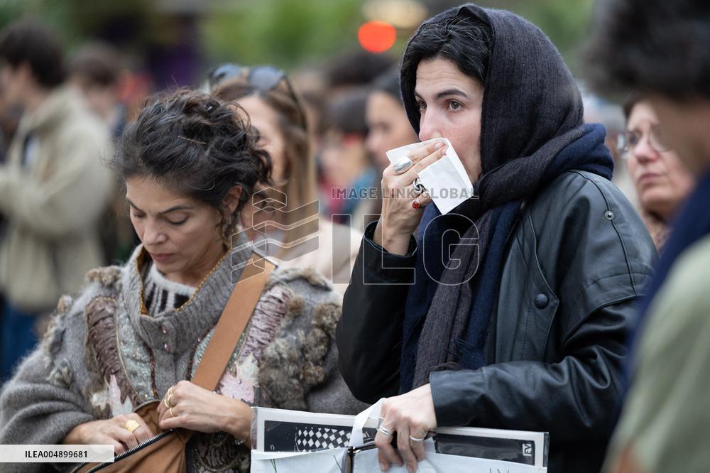 13 november memorial at the Place de la Republique - Paris