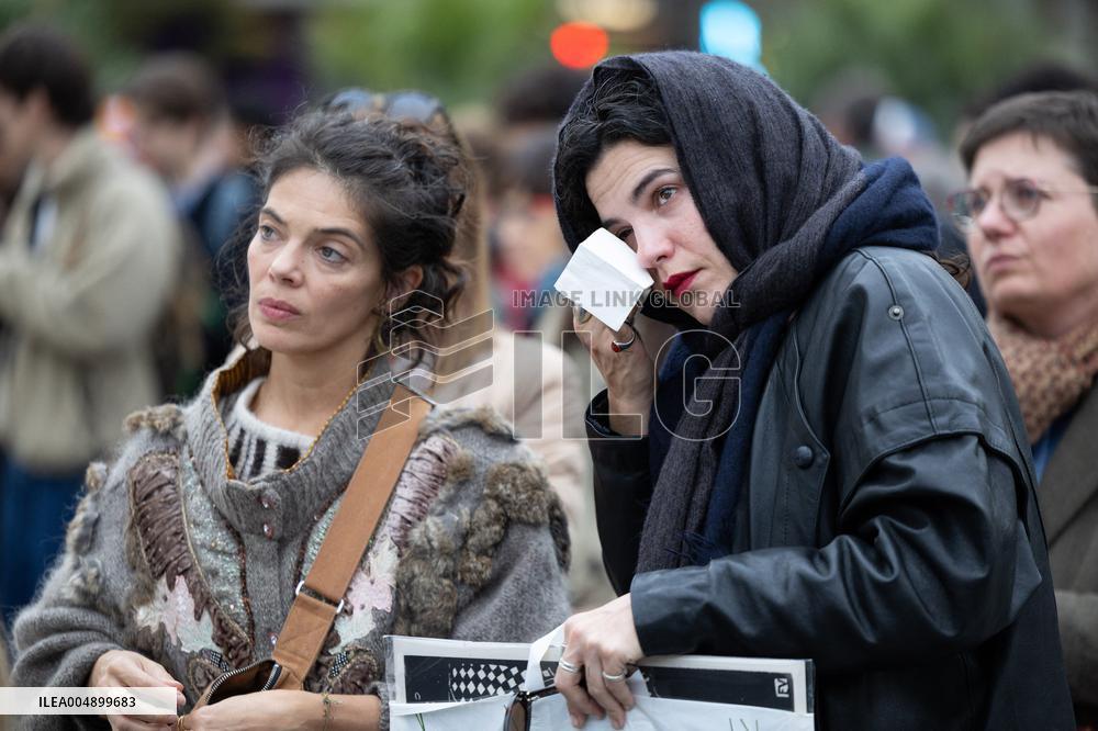 13 november memorial at the Place de la Republique - Paris
