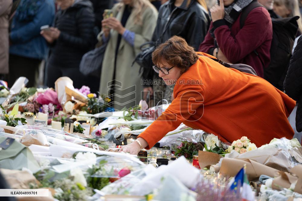 13 november memorial at the Place de la Republique - Paris