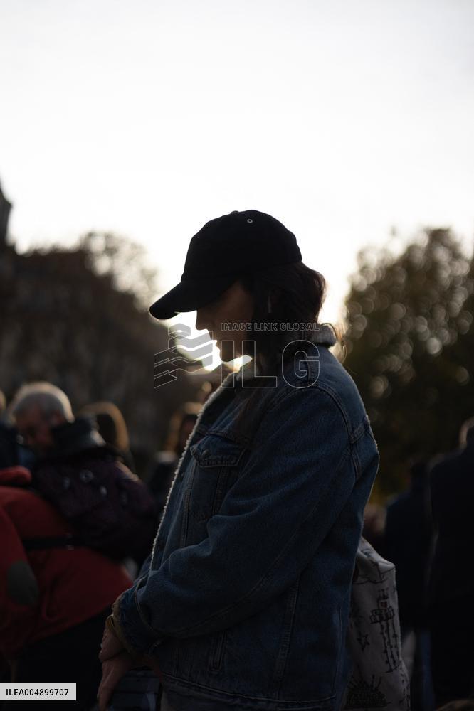 13 november memorial at the Place de la Republique - Paris