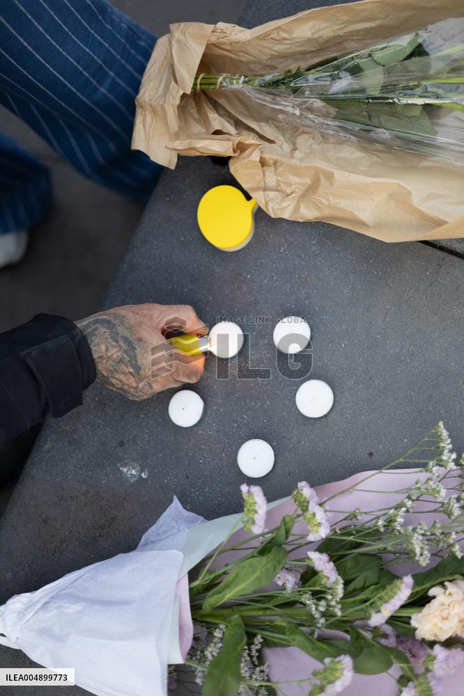 13 november memorial at the Place de la Republique - Paris