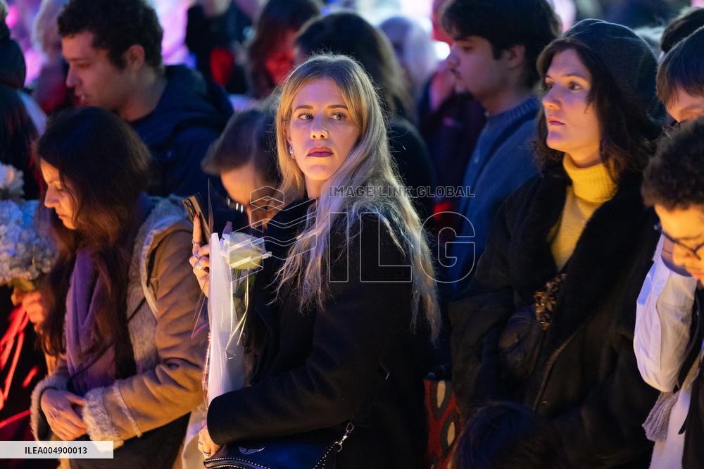 13 november memorial at the Place de la Republique - Paris