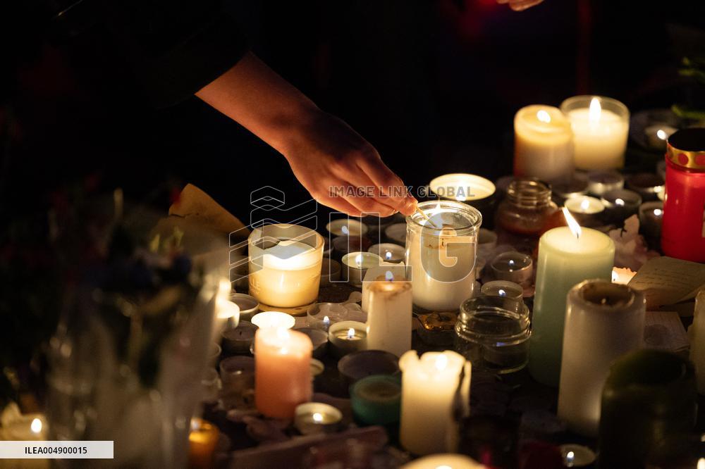 13 november memorial at the Place de la Republique - Paris