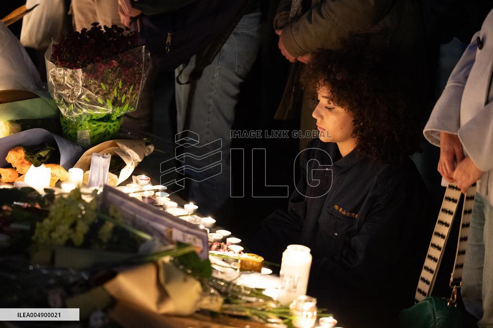 13 november memorial at the Place de la Republique - Paris