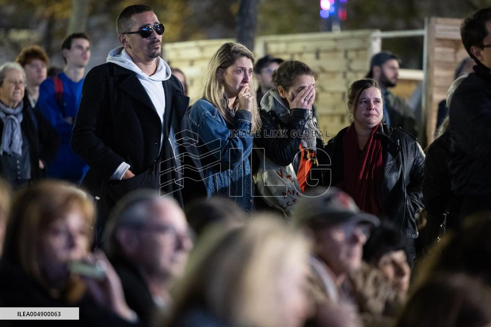 13 november memorial at the Place de la Republique - Paris