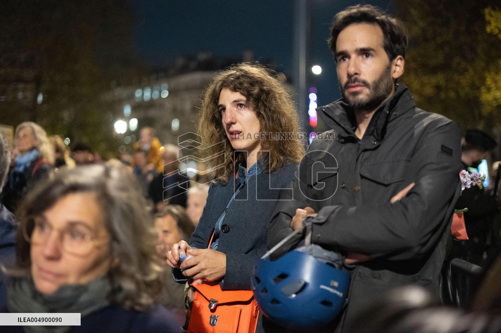 13 november memorial at the Place de la Republique - Paris