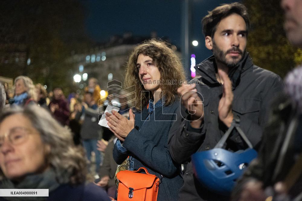 13 november memorial at the Place de la Republique - Paris