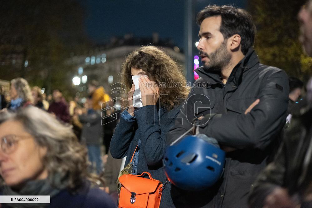 13 november memorial at the Place de la Republique - Paris