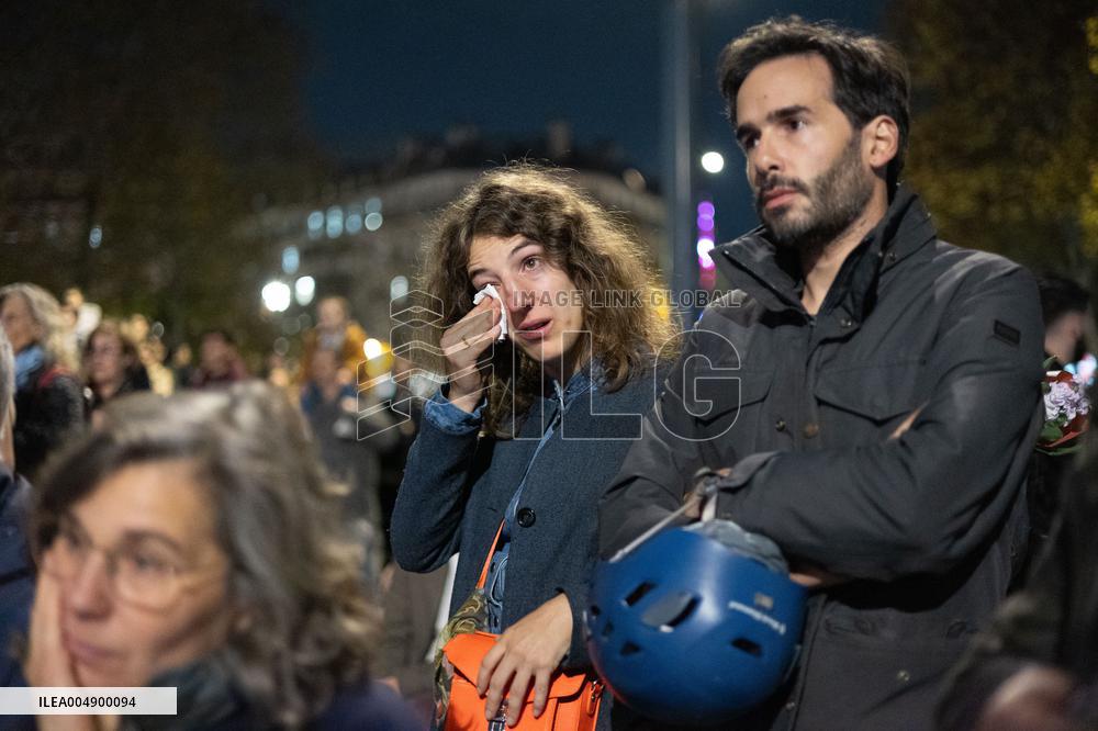13 november memorial at the Place de la Republique - Paris