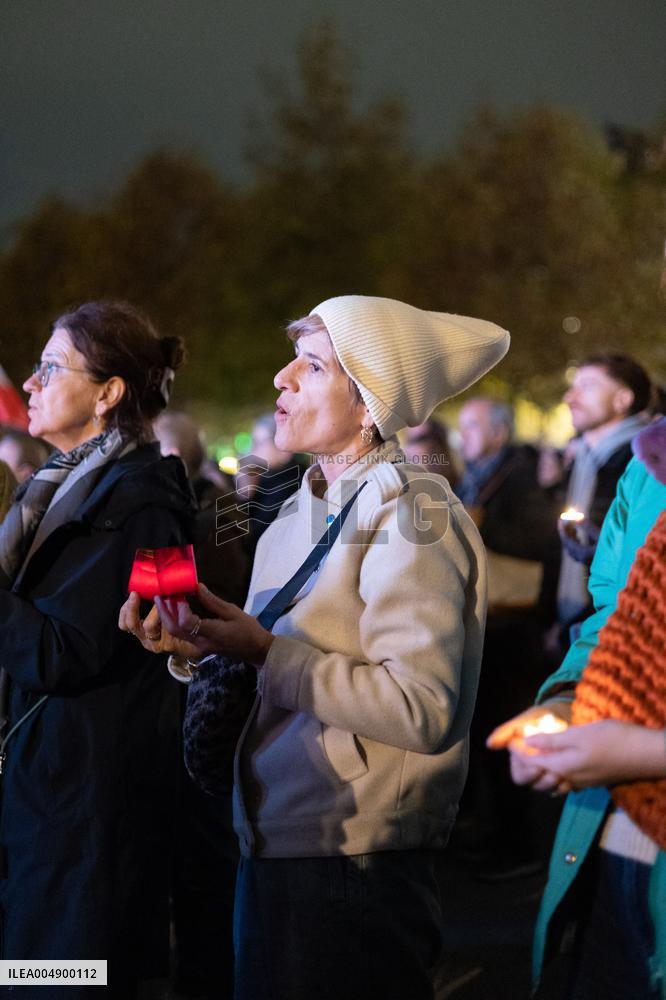 13 november memorial at the Place de la Republique - Paris