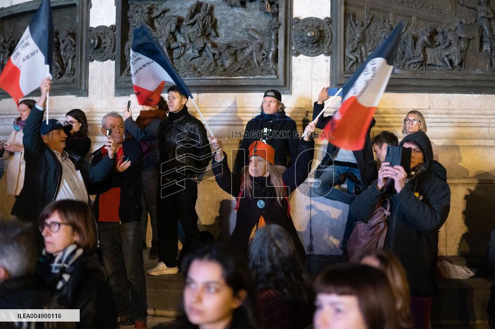 13 november memorial at the Place de la Republique - Paris