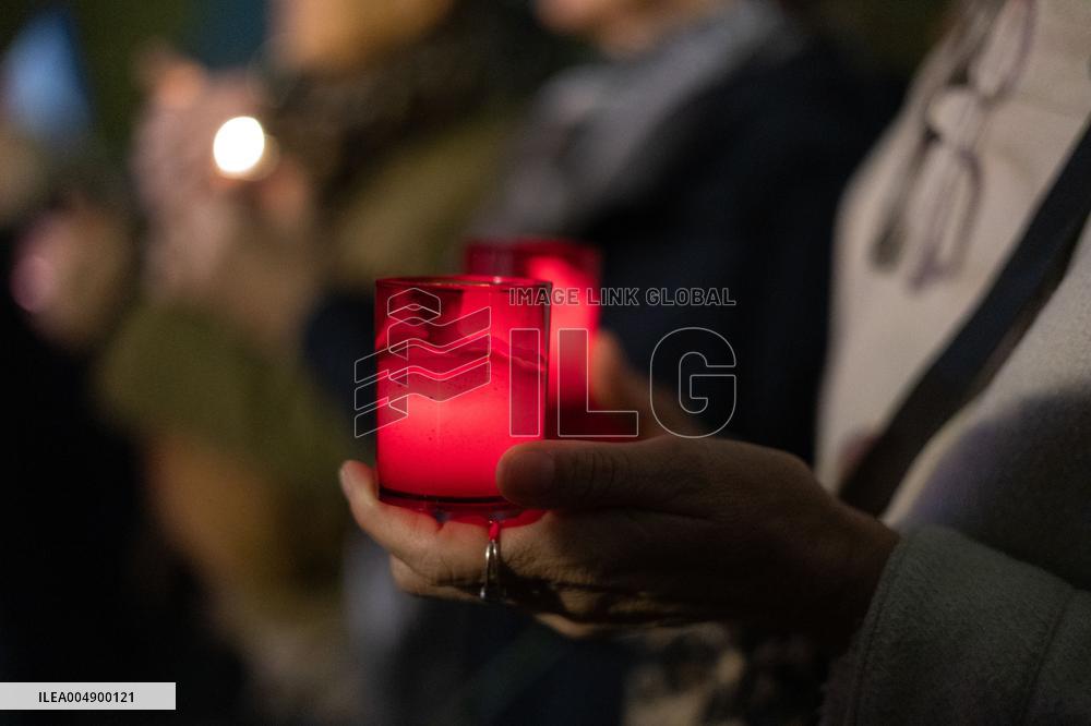 13 november memorial at the Place de la Republique - Paris
