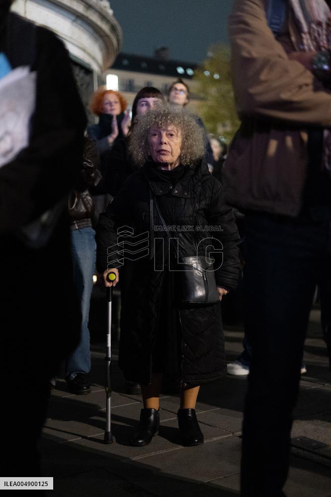 13 november memorial at the Place de la Republique - Paris
