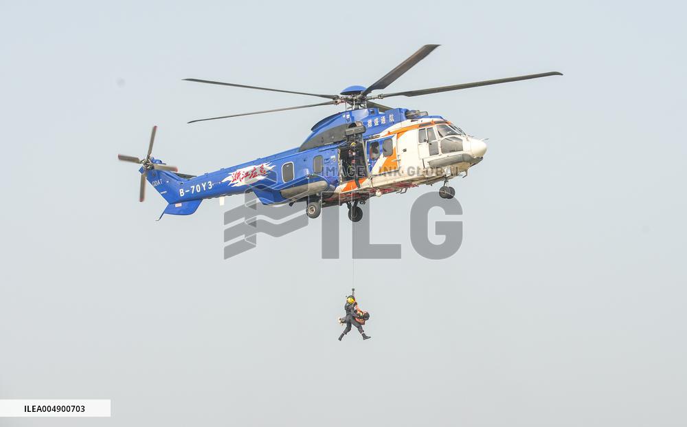 Helicopter Emergency Rescue Drill in Huzhou