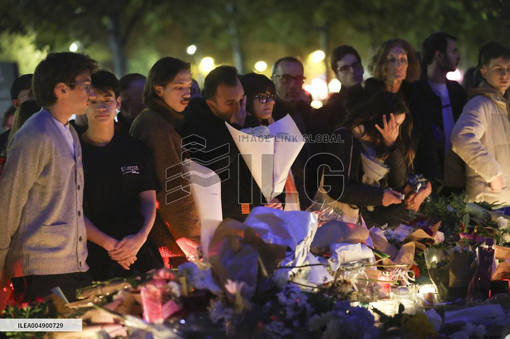 Tribute To Victims At Place De LA Republique - Paris