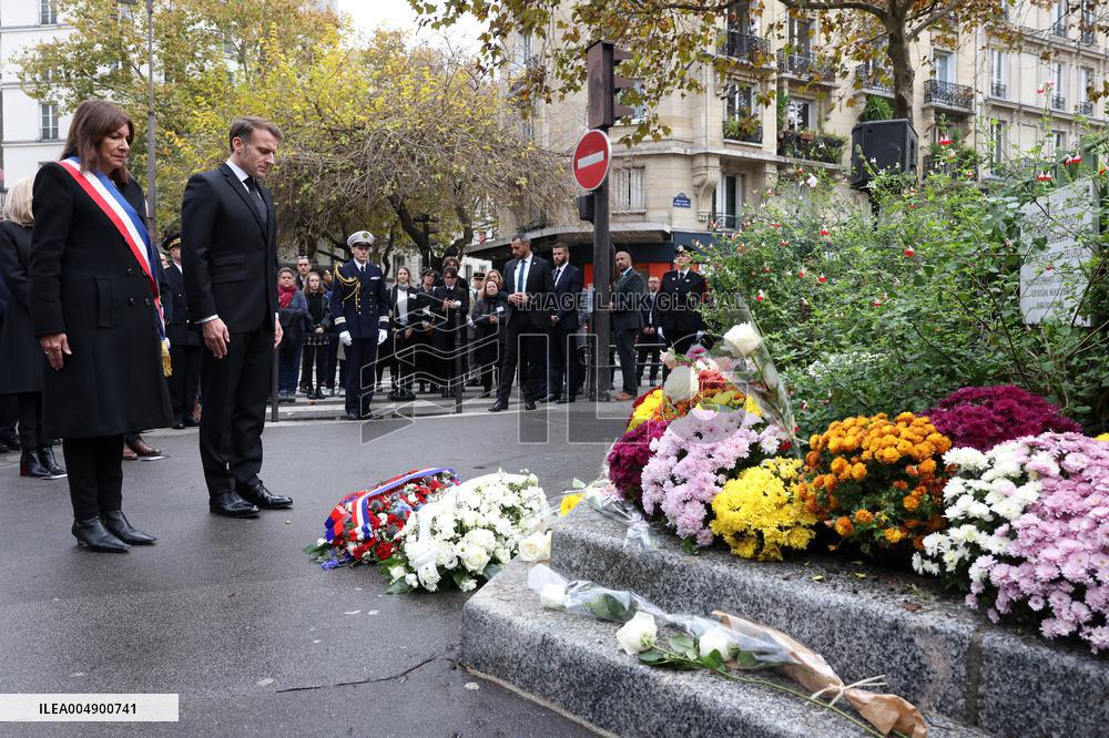 Tribute To Victims At La Bonne Biere - Paris