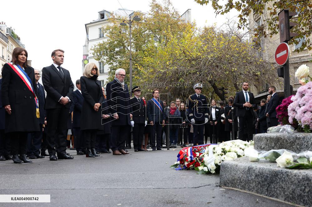 Tribute To Victims At La Bonne Biere - Paris