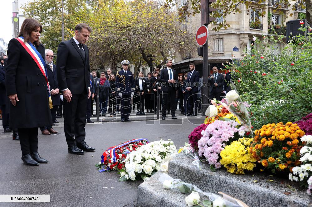 Tribute To Victims At La Bonne Biere - Paris