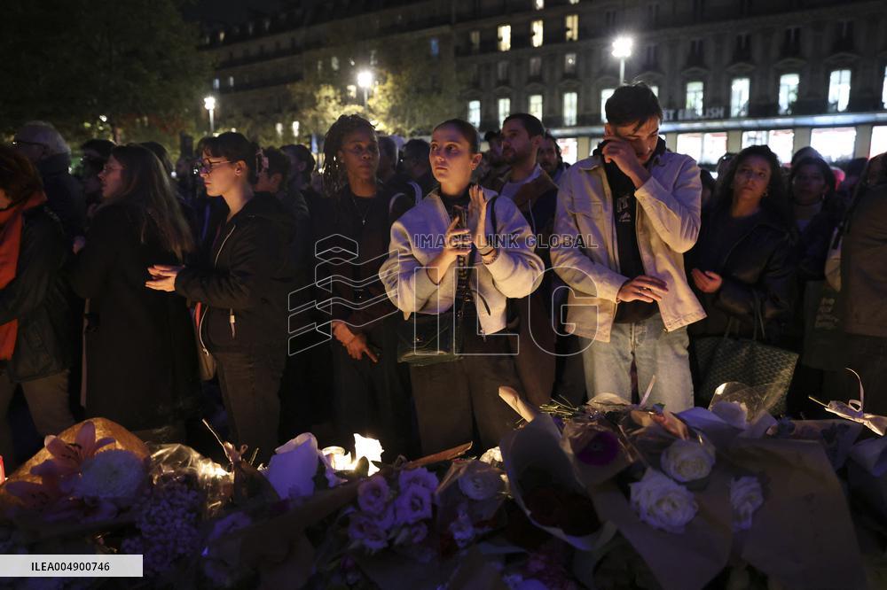 Tribute To Victims At Place De LA Republique - Paris