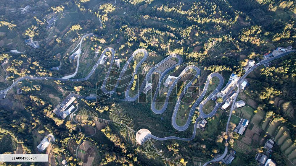 Winding Road in Enshi