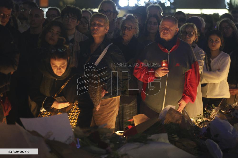 Tribute To Victims At Place De LA Republique - Paris