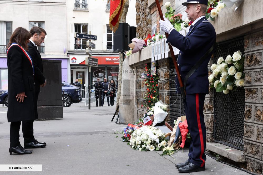 Tribute To Victims At La Belle Equipe - Paris