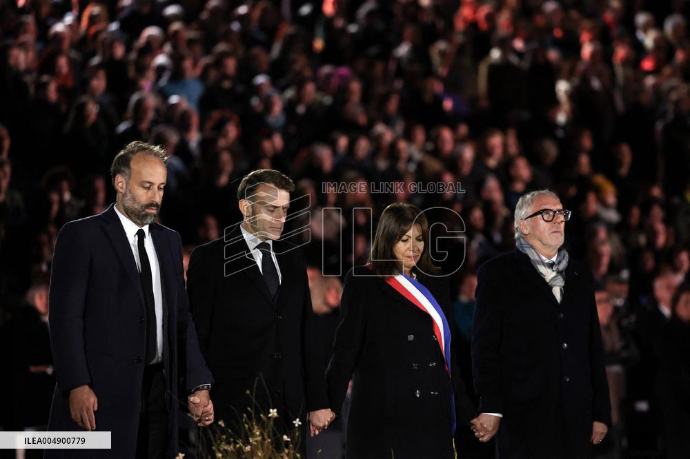 Ceremony Marking The 10th Anniversary Of The Attacks In 2015 - Paris