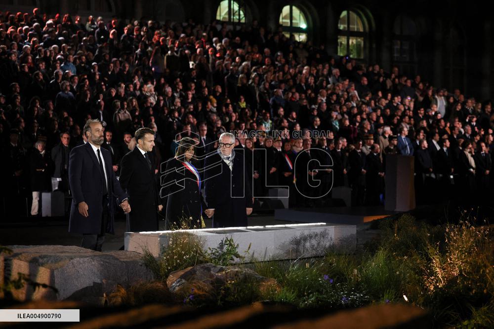 Ceremony Marking The 10th Anniversary Of The Attacks In 2015 - Paris