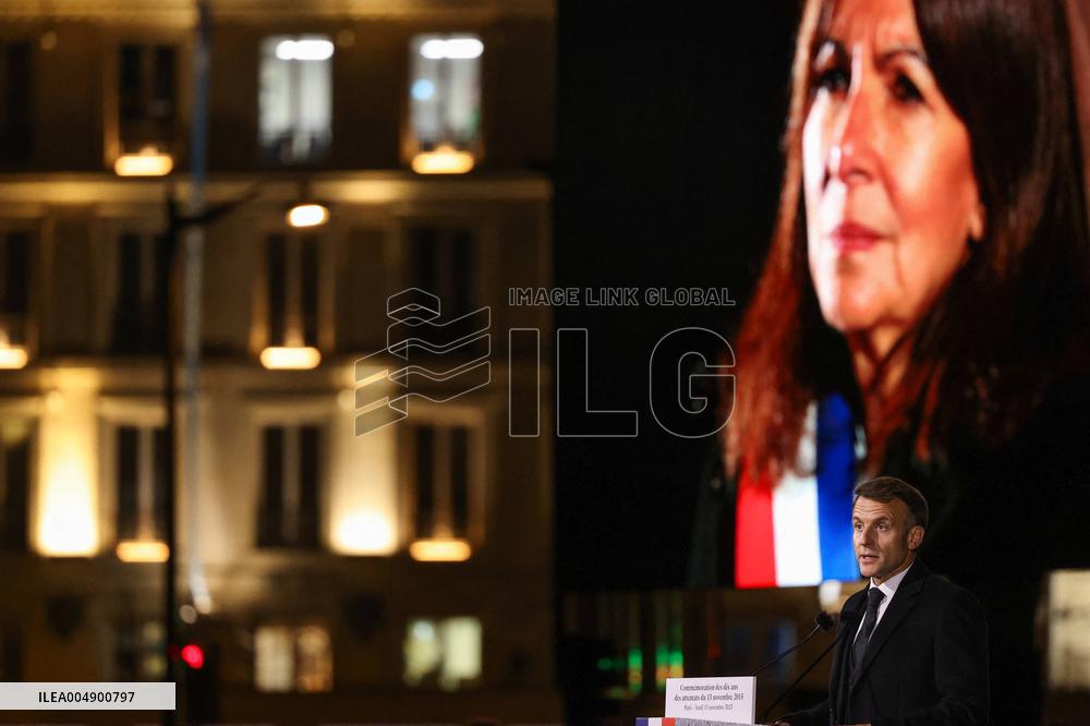 Ceremony Marking The 10th Anniversary Of The Attacks In 2015 - Paris