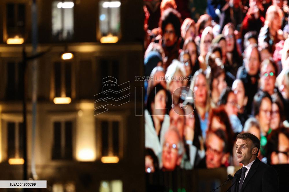 Ceremony Marking The 10th Anniversary Of The Attacks In 2015 - Paris