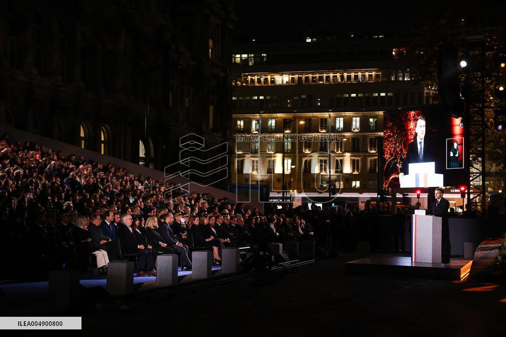 Ceremony Marking The 10th Anniversary Of The Attacks In 2015 - Paris