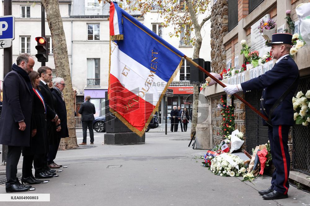 Tribute To Victims At La Belle Equipe - Paris