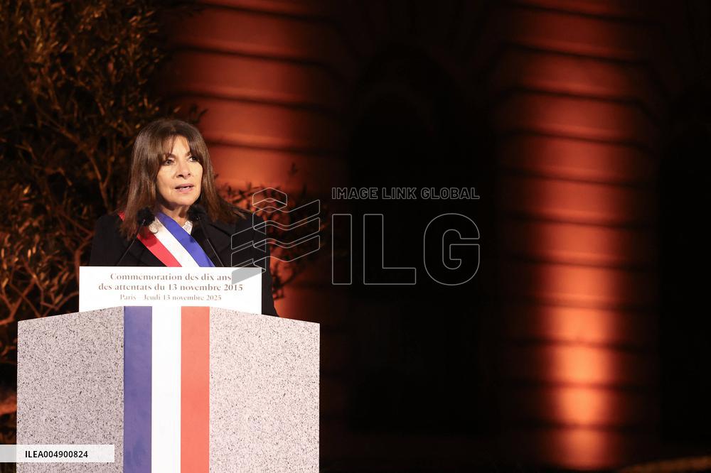 Ceremony Marking The 10th Anniversary Of The Attacks In 2015 - Paris